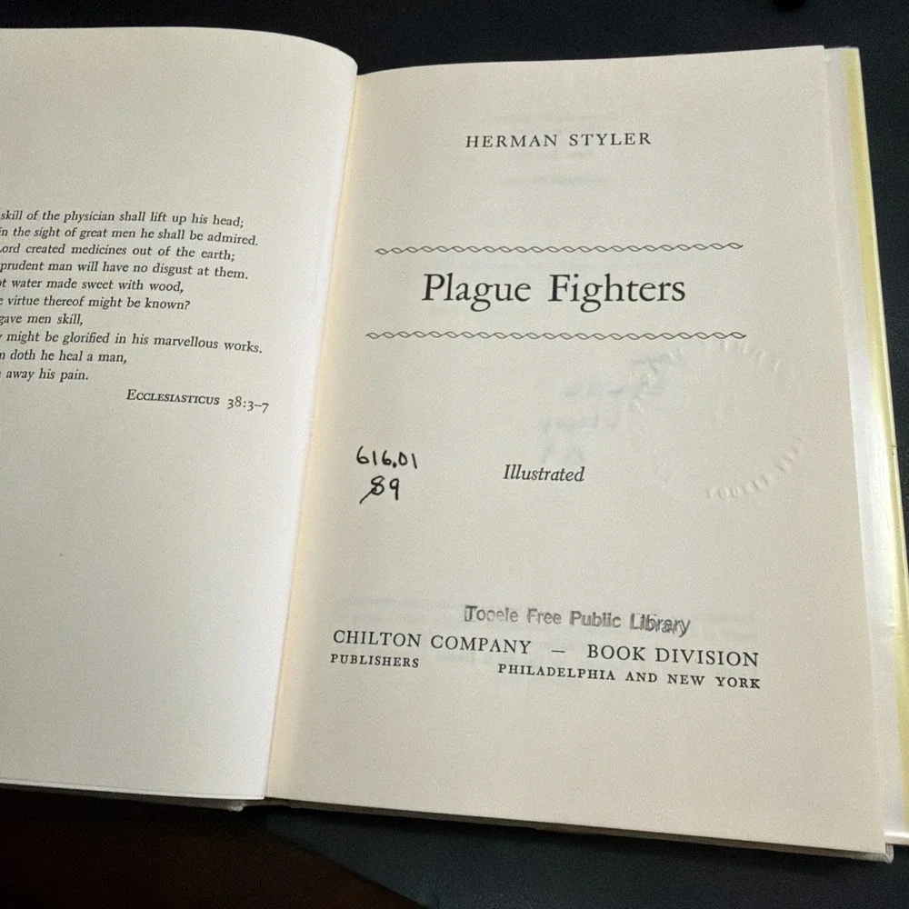 Plague Fighters By Herman Styler (1960) First Edition Hard Cover!